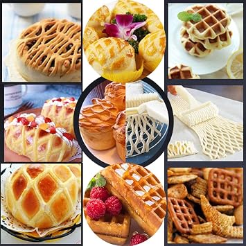 Kitchen Plastic Bakery Tool, Cookie Pie Pizza Pastry Lattice Roller Cutter Baking Dough Top Bread Decorations Craft DIY Baking Tool for Restaurant, Bakery, Party