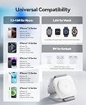 3 in 1 Charging Station for Apple Multiple Devices, Foldable Magnetic Fast Wireless Charger Dock, Travel Charging Pad for iPhone 17 16 15 14 13 Pro Max Plus Apple Watch Series & AirPods 4/3/2/Pro
