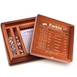 Farkle Classic Dice Game Set – Wooden Dice Tray with Storage Case, 2 Sets of Dice, Score Pad, Pen Holder & Built-in Scoring Guide – Family Game Night or Gift