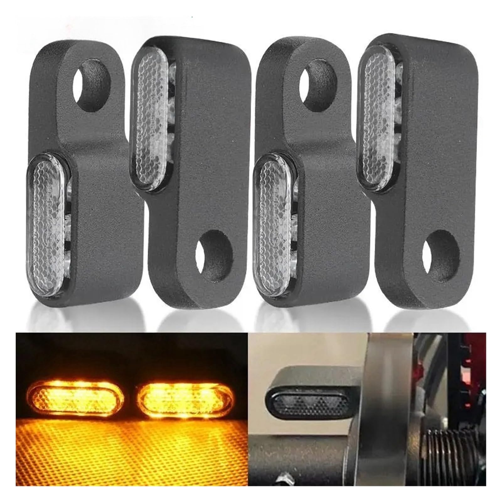 3 Luces indicadoras de LED señal Giro Motocicleta para Giro luz señal