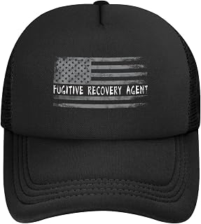 Fugitive Recovery Agent Classic Mesh Baseball Cap Adjustable Trucker Hat for Men & Women, Lightweight & Breathable Black