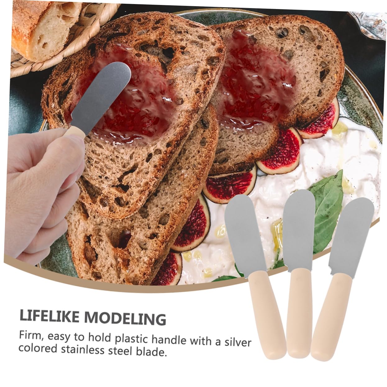 COLLBATH 3sets Butter Spreader Knife Cheese Spreader Baking Spatulas Novel Design Practical Present 10pcs*3
