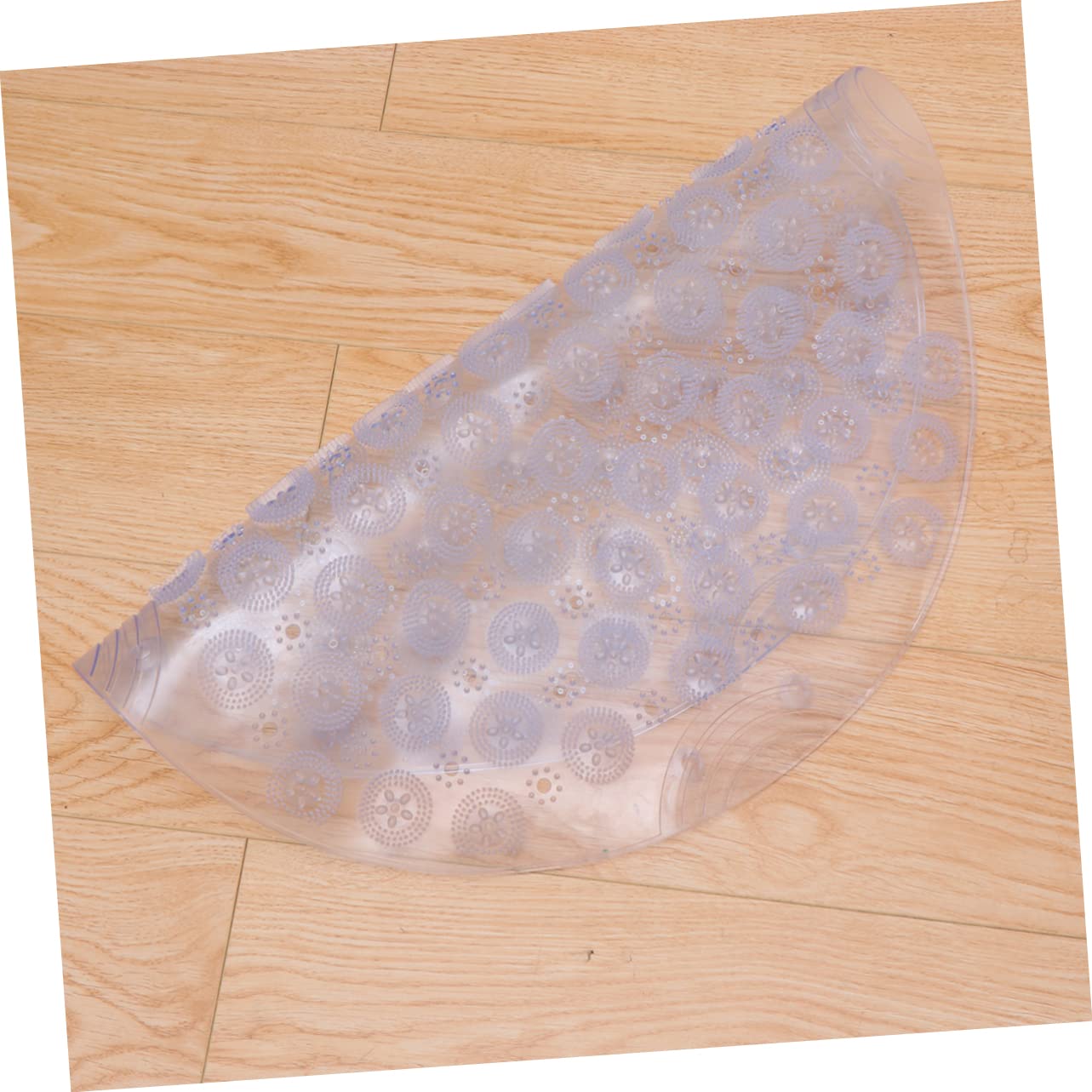 LIFKOME Tappeto da Bagno Resistente e Confortevole Rotondo Antiscivolo in Pvc Bianco Ventose per Soggiorno e Corridoio