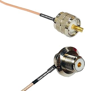 3 feet RG316 PL259 UHF Male to UHF Female Angle Bulkhead RF Pigtail Coaxial Cable