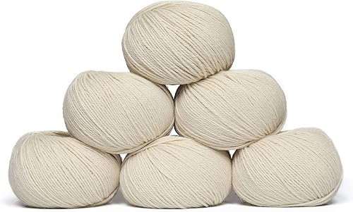 Miniatura 52 de Juego de 6 madejas de 100% lana de alpaca bebé (10.58 oz) de peso DK, fabricadas en Perú, celestial suave y perfecto para tejer y hacer ganchillo