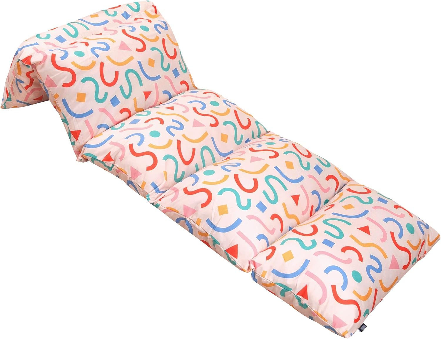 Wildkin Microfiber Pillowcase Lounger Cover – Travel-Friendly Sleepover Lounger, Fits Standard Pillows (Pillows Not Included), Soft Cotton Blend, Fun Patterns for Kids - Confetti Peach