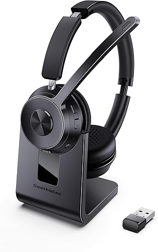 (versión mejorada) Auriculares inalámbricos, auriculares Bluetooth con micrófono de cancelación de ruido, los mejores auriculares con silencio de
