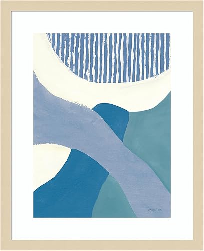 Miniatura 10 de Amanti Art Framed Wall Art Print 25x21 Retro Abstract VI Blue Green by Danhui Nai, Abstract Wall Art, Modern Contemporary Decor, Medium Poster