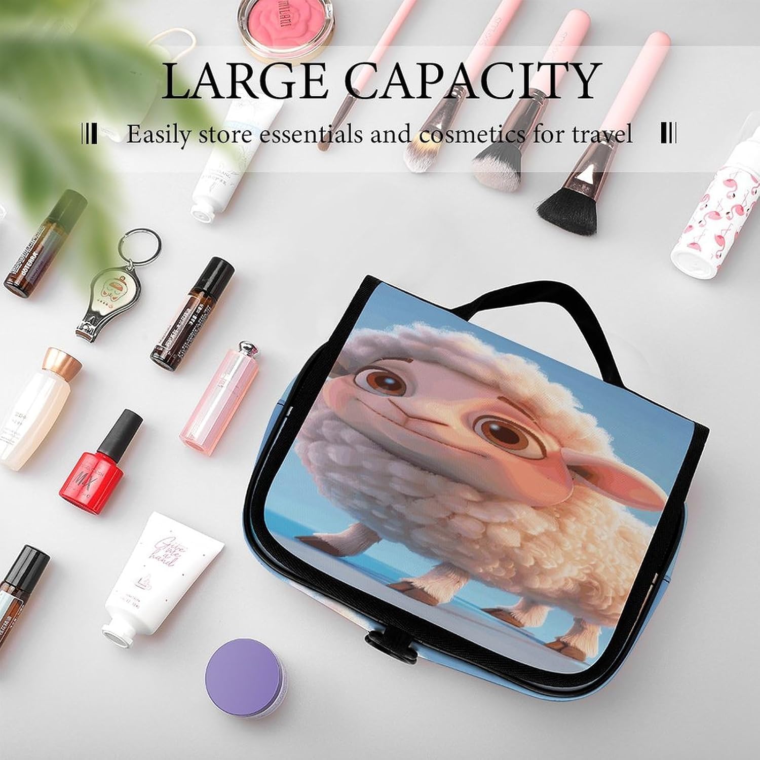 Cute Cartoon Sheep Wash Bag Portable Makeup Pouch image 4