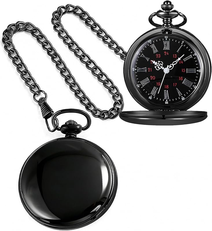 Reloj de bolsillo Tiong Smooth,Reloj de bolsillo personalizado,Relojes personalizados para hombres,Relojes de bolsillo grabados para el día del padre con cadena