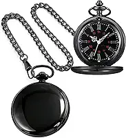 Relógio de bolso de quartzo com estampa de índio antigo gravado/4 de julho, lembrança antiga, presentes de Ação de Graças