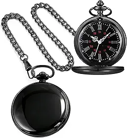 Relógio de bolso de quartzo com estampa de índio antigo gravado/4 de julho, lembrança antiga, presentes de Ação de Graças