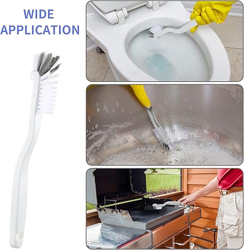 Miniatura 5 de Cepillo de limpieza pequeño de 10 piezas, pista deslizante de puerta de ventana para limpiar fregadero, baño cocina borde esquina lechada, puerta