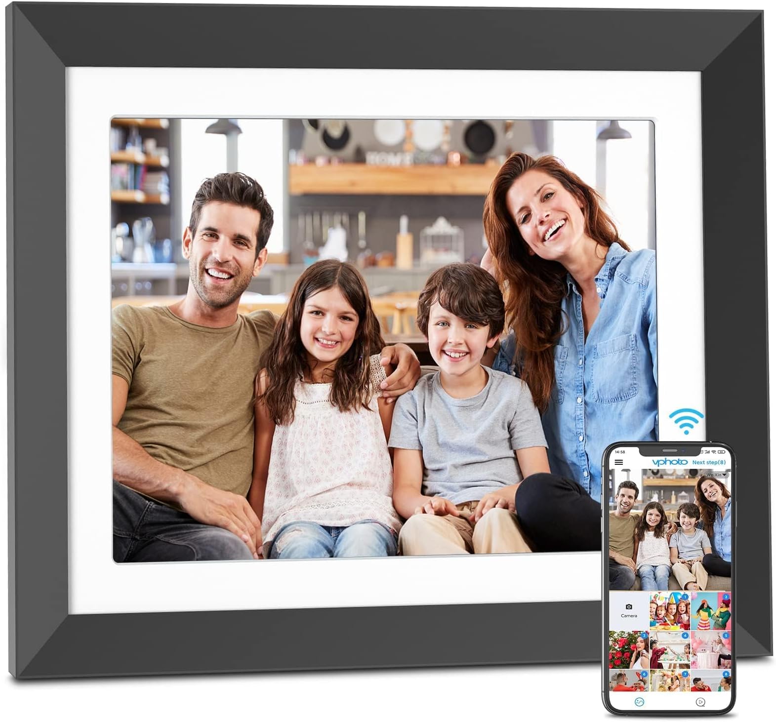 FULLJA DualWiFi Digital Photo Frame 11inch 32GB 2K