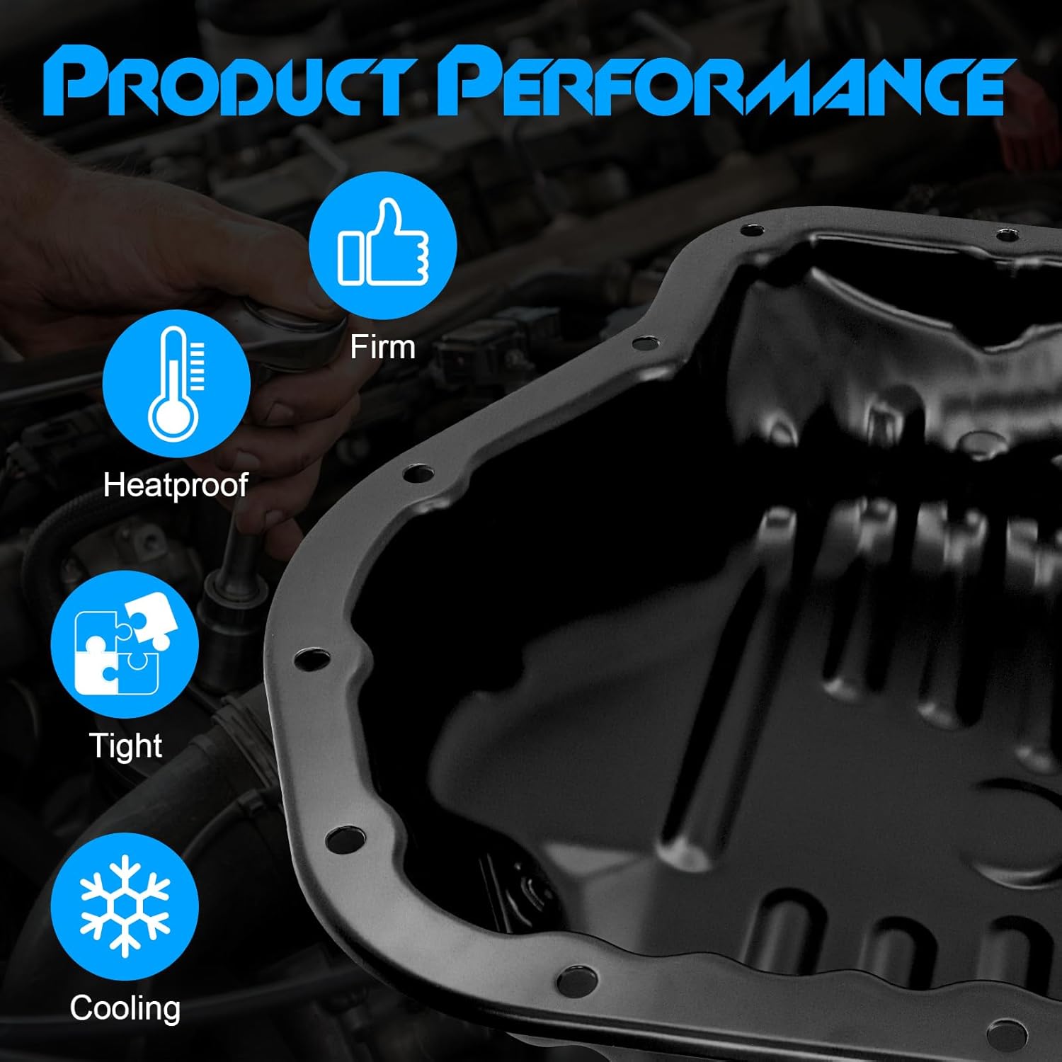 Lower Engine Oil Pan Sump with Drain Plug, Compatible with Toyota 2007-2011 Camry, 2007-2008 Solara, 2006-2008 RAV4 & 2008-2015 Scion xB & 2010-2012 Lexus HS250h, 2.4L Replace#12101-0H050