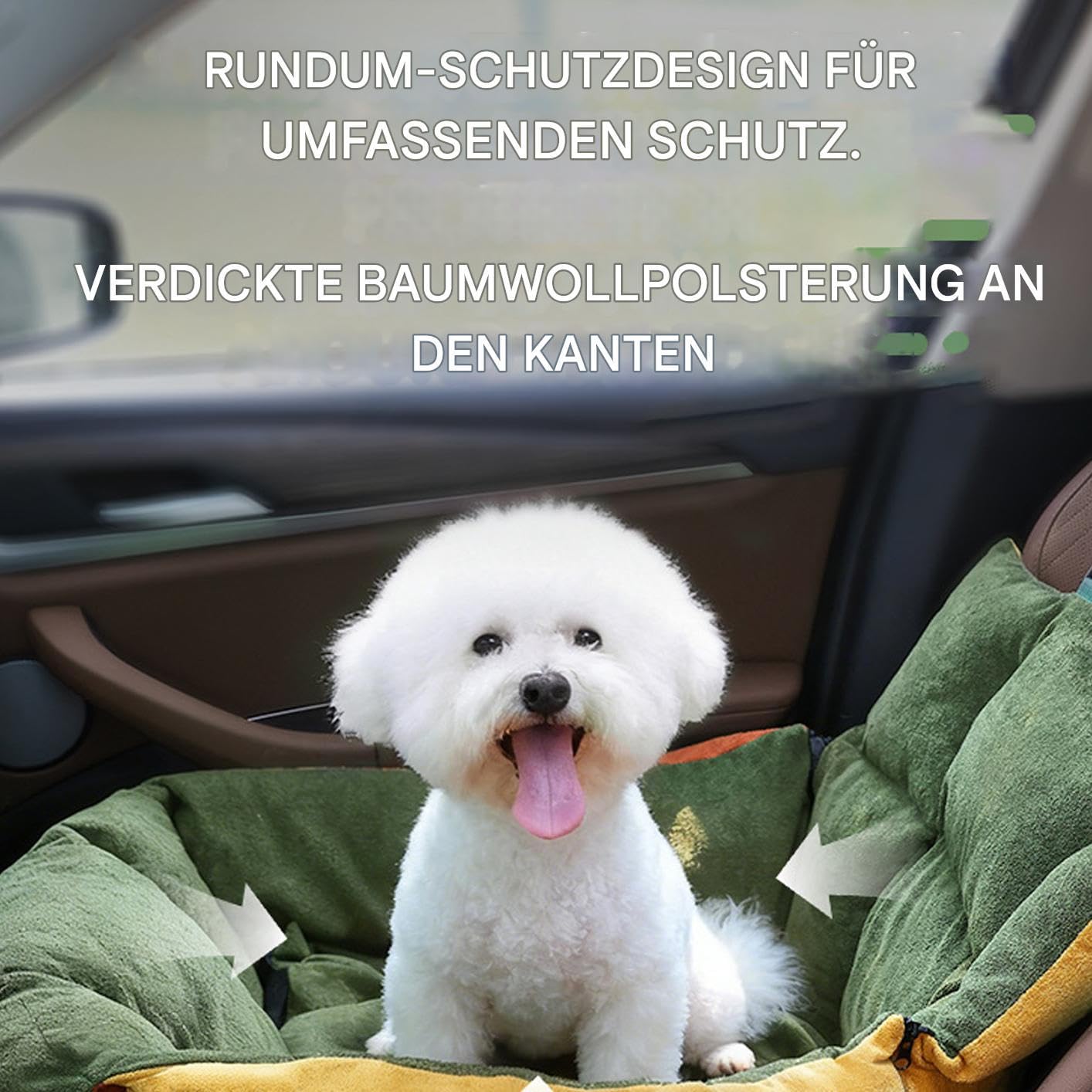 Asiento de Coche para Perros Suave Portátil 2 en 1 Transportín para | Bolso Para Gatos Para Viaje SUV Excursión Por Carretera Desplazamiento Diario