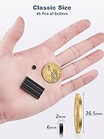 Vista 2 de SMARTAKE 45 piezas de imanes para refrigerador, imanes pequeños redondos de 6x2mm para nevera, imanes de neodimio premium multiusos para oficina