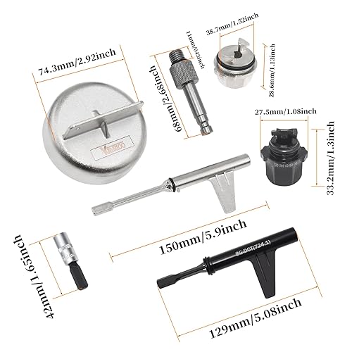 Miniatura 10 de Herramienta de llenado de aceite de transmisión de metal, compatible con Mercedes Benz 725.0 9G-Tronic de 9 velocidades de líquido de transmisión