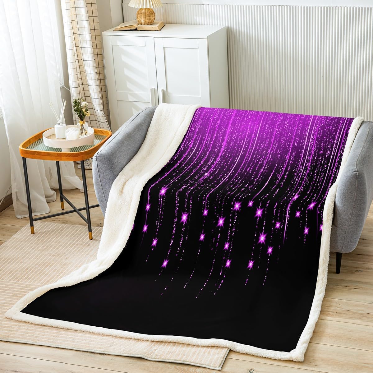 Marijuana Leaves Fleece Throw Blanket - Pink Cannabis Sherpa for Kids, Boys, Girls - Botanical Hemp Plush, Luxury Black Girly Decor Fuzzy for Sofa, Bed, Couch - Twin 60x80 Inches