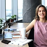 Vista 7 de Adjustable Desk Microphone Stand with Base Table Mic Rack for Office Meetings Recording with Shock Mount Holder and Spring Mic Clip Stable Plastic