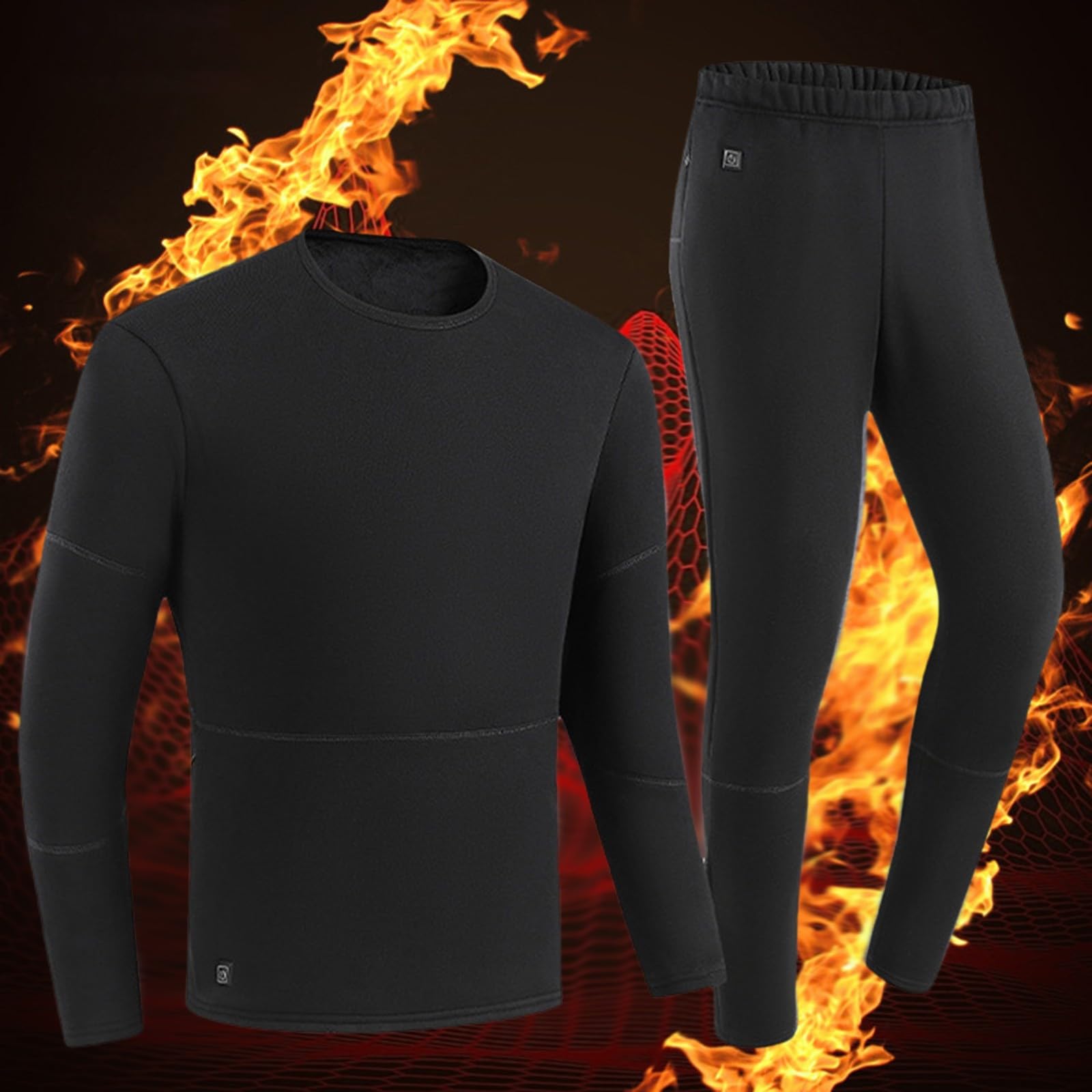 Funktionsunterwäsche Herren Fußbal Unterhemd Unterhose Thermounterwäsche Set Skifahren Innenfleece Thermohose Dicke Winter Warme Skiunterwäsche Lange Thermoanzug Atmungsaktiv Thermobekleidung