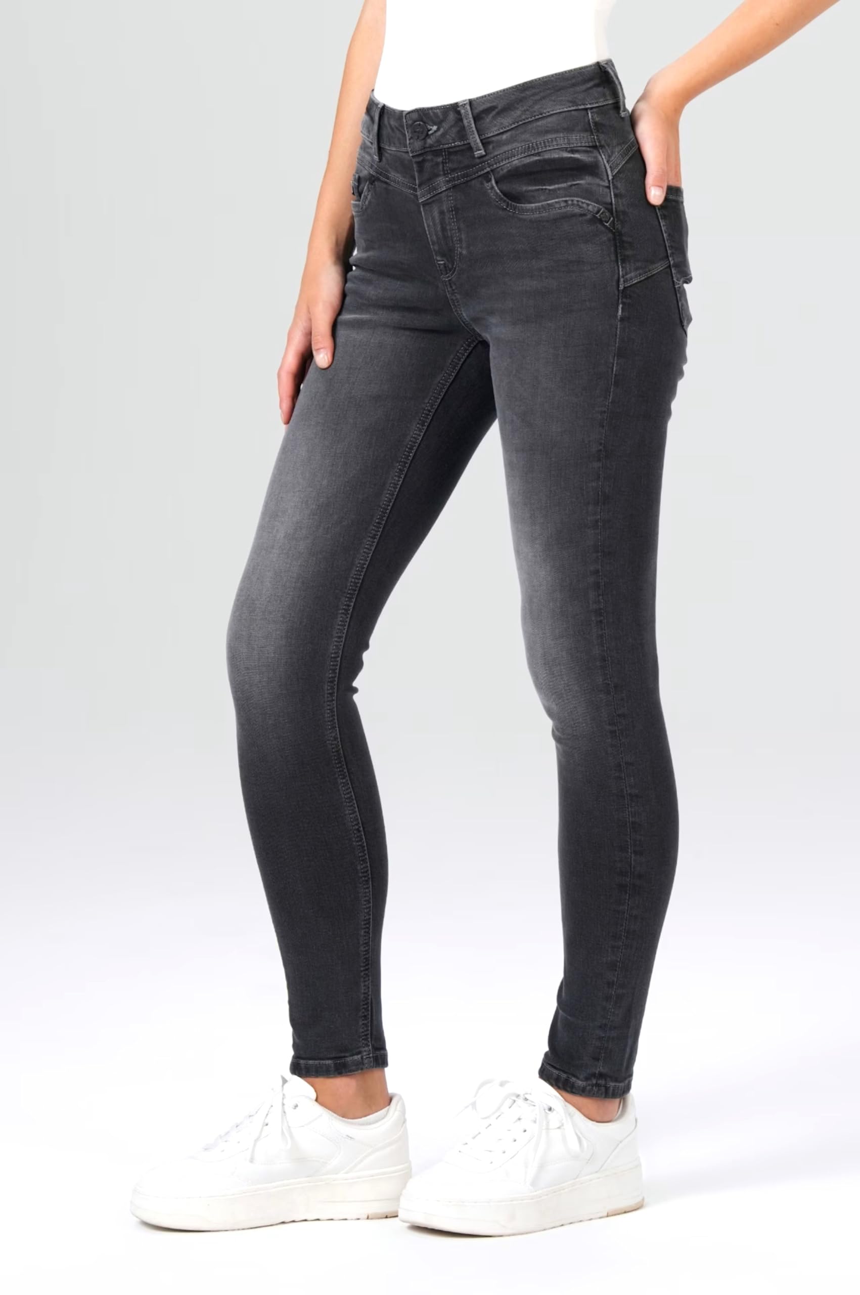 Miracle of Denim M.O.D Damen Jeans Elena Skinny Fit, Bequemer Stretch-Denim, Schlanke Passform