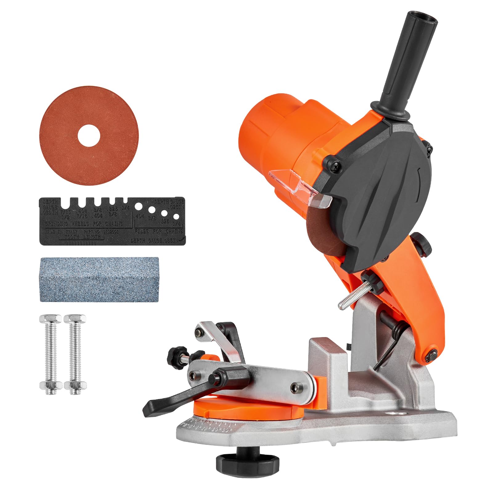 VEVOR 85W 5000RPM Chainsaw Sharpener, Professional Chainsaw Sharpener Sharpening Tool with 2 Grinding Wheels and LED Light for Woodworking Wood Gardening-image-43