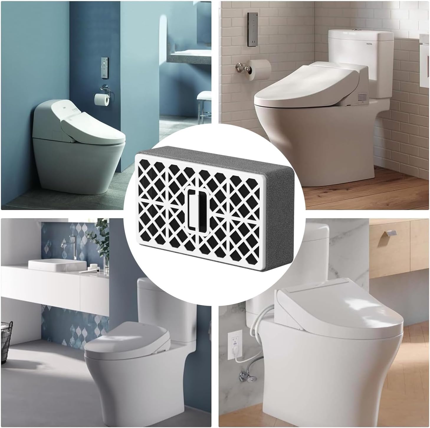 THU6474-01/THU6474#01 THU6072 Deodorizer Filter Compatible with TOTO Deodorizer Catalyst, For Washlet S500e, S550e,K300 Deodorizer Catalyst Deodorizing Filter Toilet Filter,3 Pack