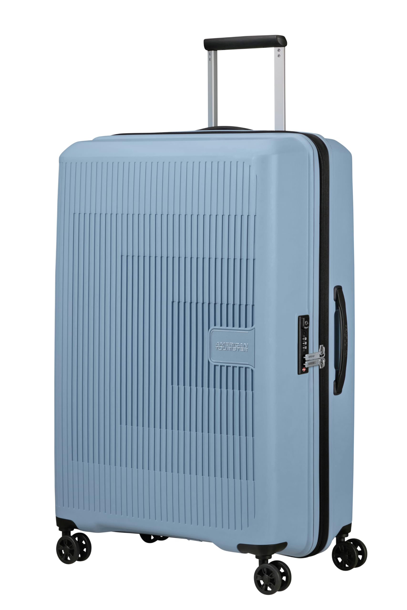 American Tourister Aerostep - Spinner L, Erweiterbarer Koffer, 77 cm, 101.5/109 L, Grau (Soho Grey)