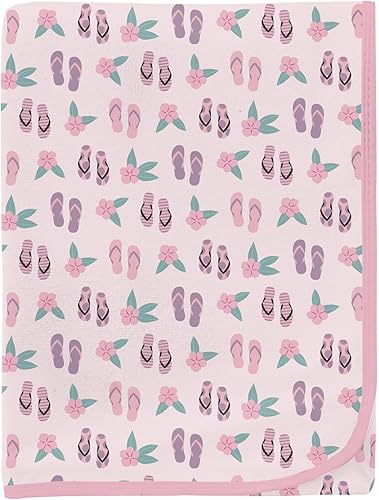 Miniatura 9 de KicKee Pants Mantas para envolver estampadas, viscosa de tela de bambú, lo que la convierte en una manta de bebé suave y sedosa, tamaño 40 x 29