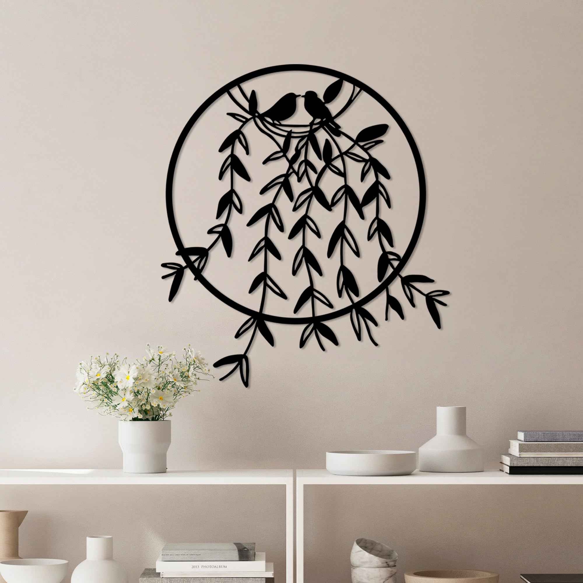 Stylish Decorative Metal Wall Accessory, 56 x 56 cm, 100% Metal (1.5 mm Thick), Durable & Elegant Design for Home Decor, Lightweight at 1.4 kg
