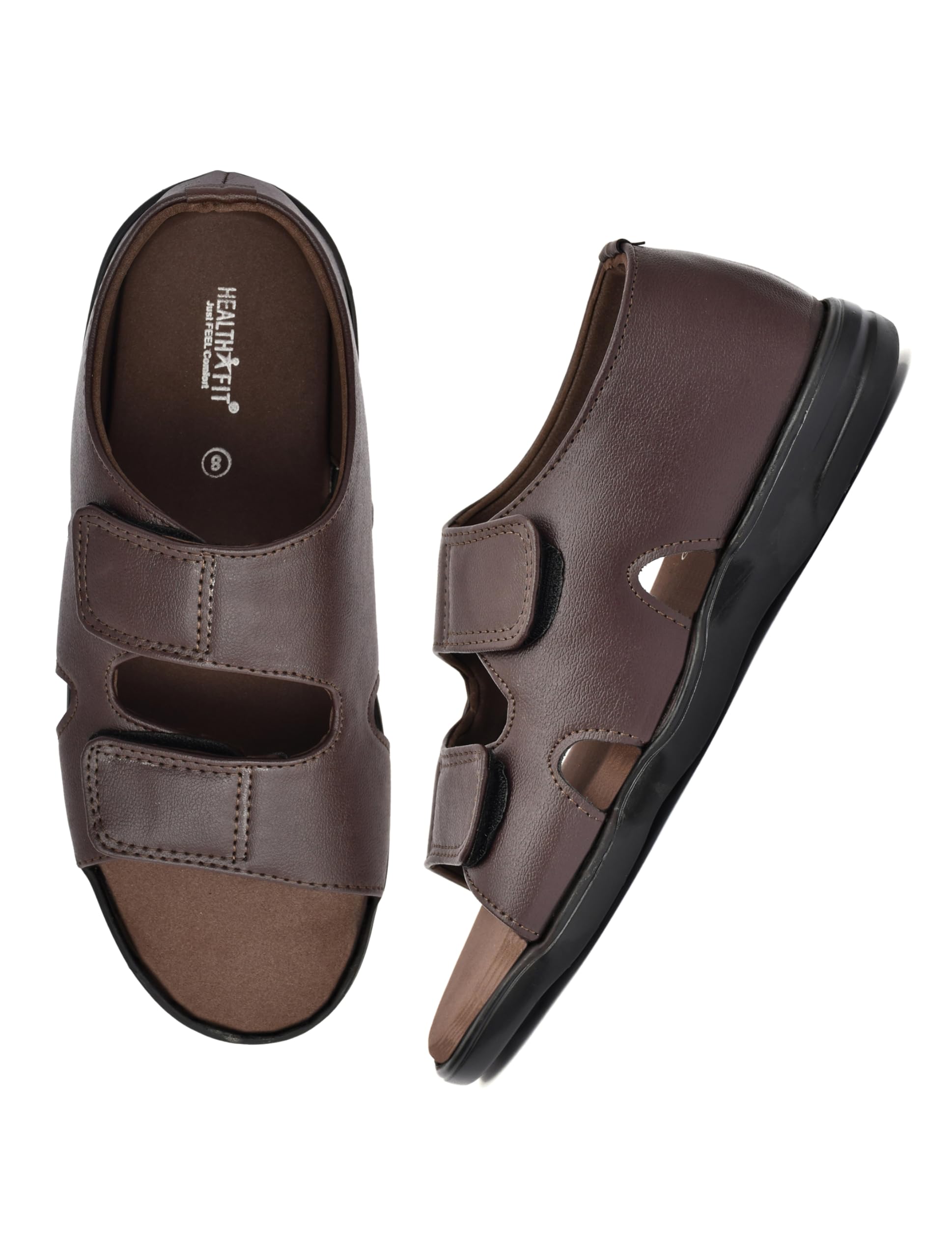 HEALTH FIT Men's Diabetic & Orthopedic with Extra Soft Comfortable Sandal