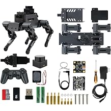 Raspberry Pi 12DOF Robot Dog AI Visual Recognition Interaction S1/S2 Robot Electronic Kits for Teens Adults S2 Without Pi 4B 4GB
