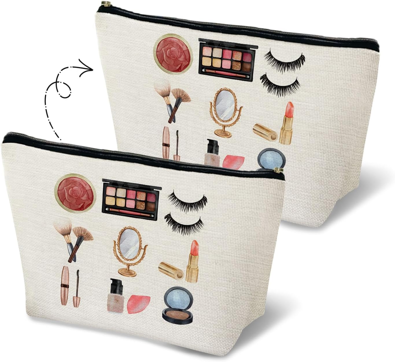 Gifts for Makeup Lovers Makeup Bag for Purse, Cosmetologist Gifts for Women Cosmetic Bag Travel Toiletry Bag for Women, Beautician Gift Zipper Make Up Pouch