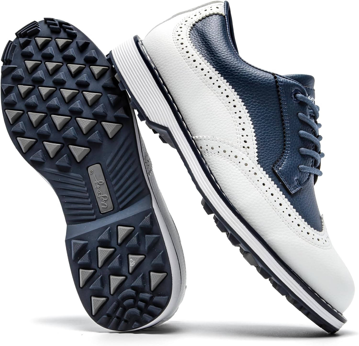 UOFEIY Men's Spikeless Golf Shoes, Lightweight Sneakers | Tri-lug traction outsole for excellent course grip, versatile style for walking, travel, and everyday wear