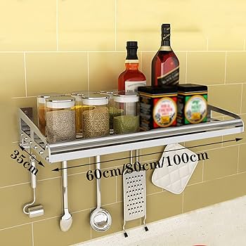 Amazon.co.jp: 壁に取り付けられた電子レンジオーブンラック