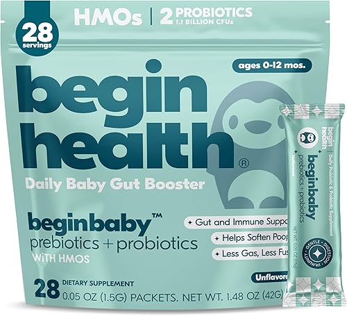 Miniatura 9 de Begin Health Growing Up Prebióticos para niños 28 paquetes | Suavizantes de heces en polvo soluble en prebióticos y suplemento digestivo para la