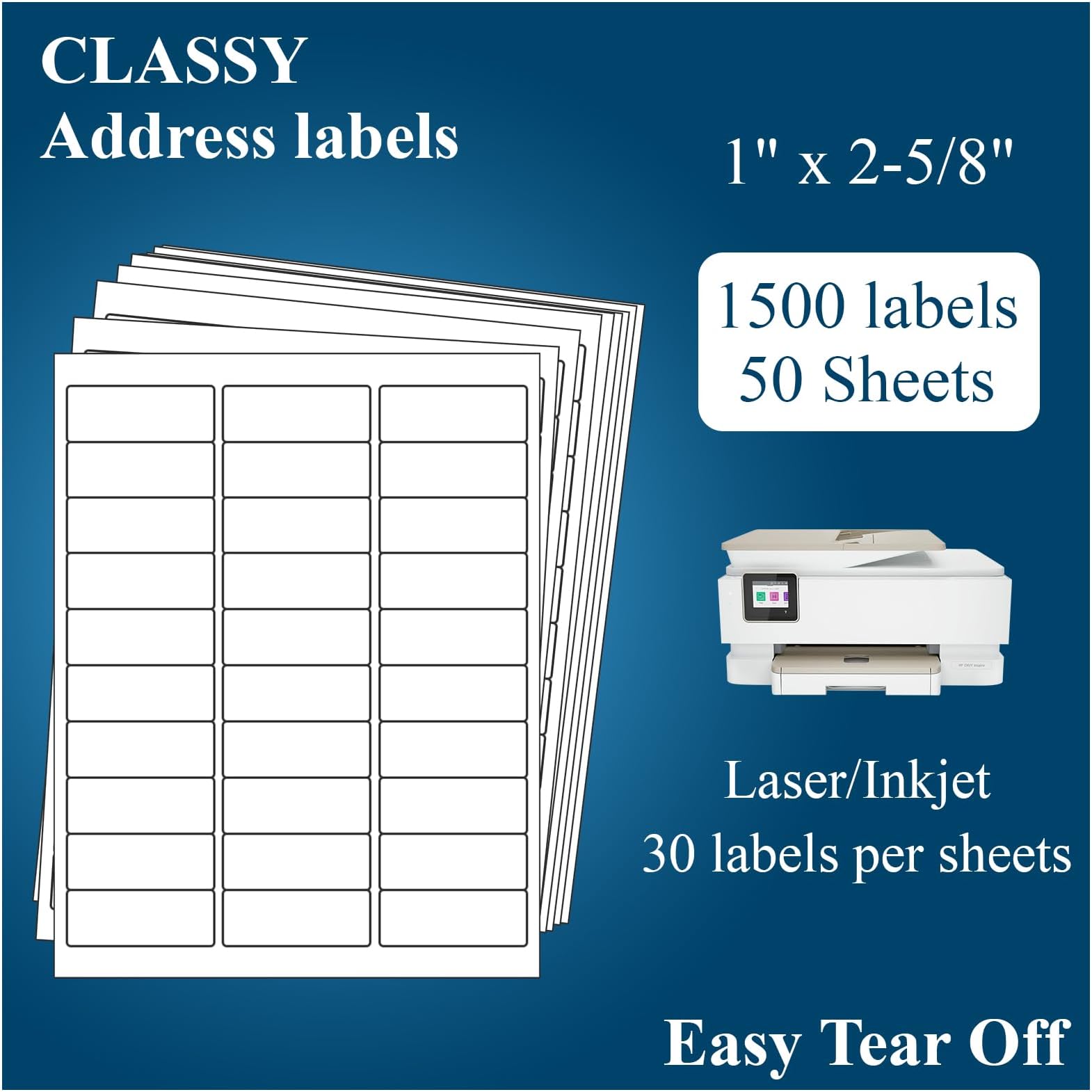 Amazon com : Crystal Clear Return Address Labels for Laser Printers 1
