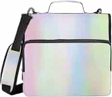 Kcldeci 90s Retro 3-Ring Zipper Binder – 1.5 Inch, 500 Sheet Organizer Bag With Shoulder Strap For School & Office