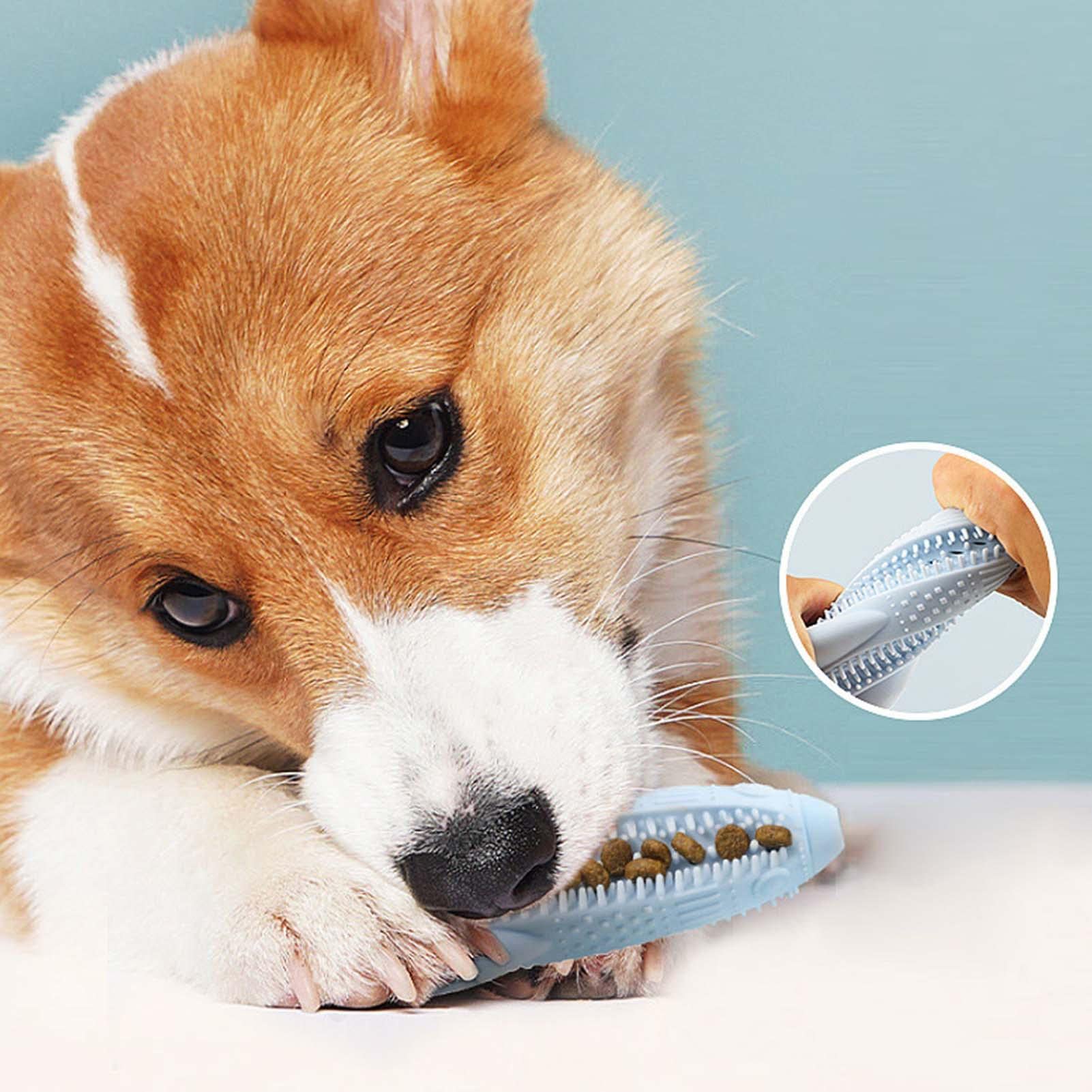 5 juguetes masticables de silicona para cachorros, juguetes masticables 3 en 1 para perros masticadores agresivos, juguetes dispensadores de golosinas para perros, cachorros, gatos, mascotas, limpieza