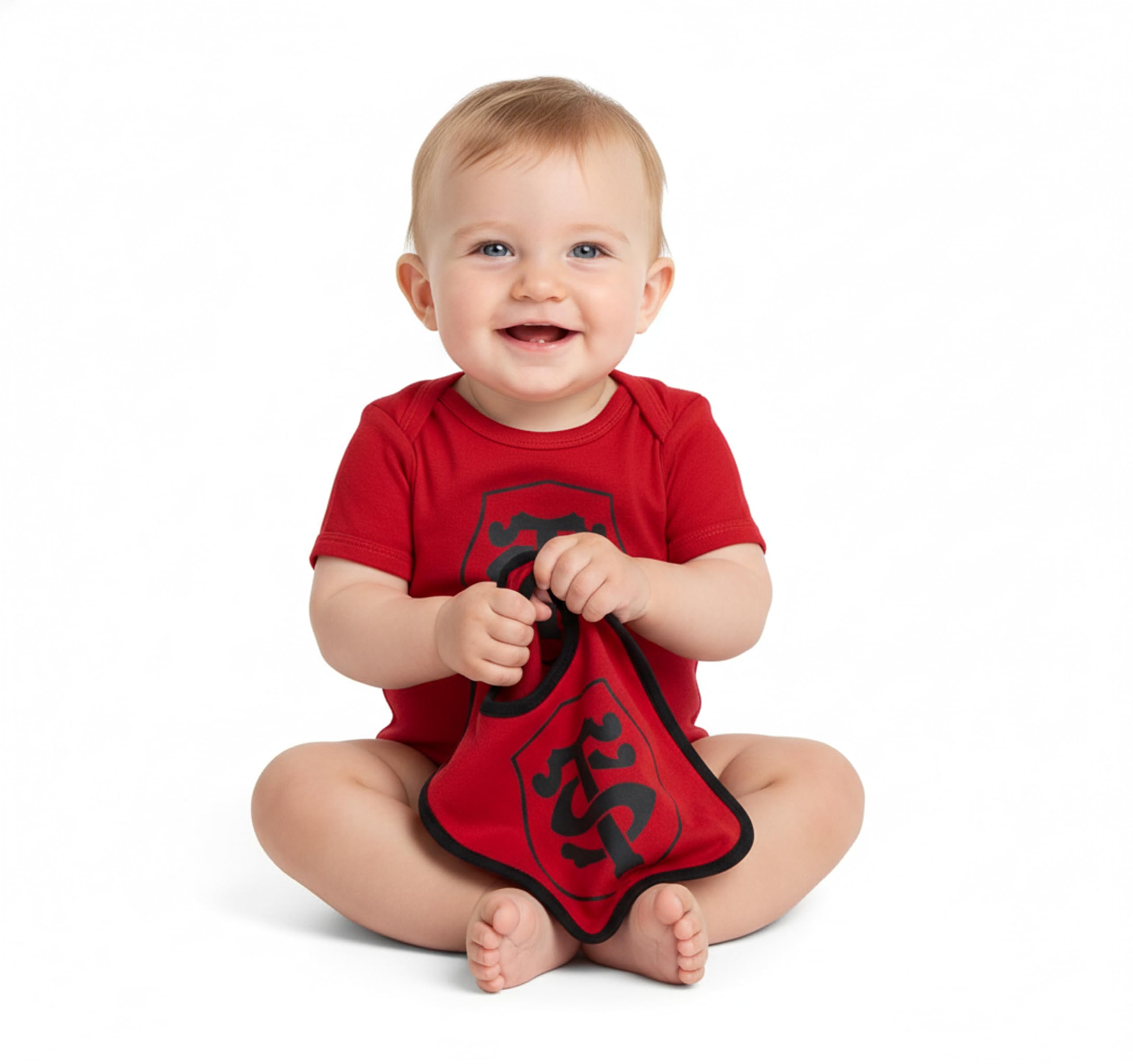 STADE TOULOUSAIN Body Bavoir bébé Toulouse - Collection Officielle Rugby