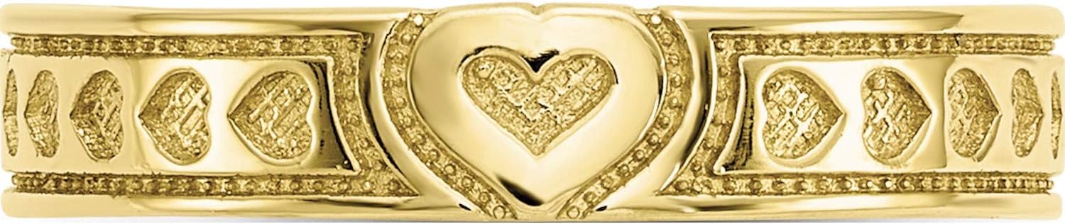 10K Yellow Gold Heart Toe Ring - Jewelry By Sweet Pea