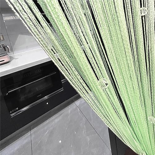 Miniatura 6 de Cortina decorativa Eve Split para puerta, ventana, pared, panel, divisora de ambientes, bodas, restaurantes, tienda de café, con cristales y borlas,