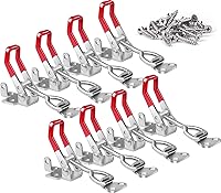 Vicuna R 8-Pack Heavy Duty Toggle Latch Clamps 4002 - 550 lbs Capacity, Adjustable Pull Latches with Lock Hole & 40 Screws for Toolboxes, Smokers