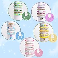 Vista 5 de Kit de fabricación de pulseras de cuentas de arcilla de 18000 piezas, 6 cajas de 96 colores, kit de fabricación de joyas de amistad, juego