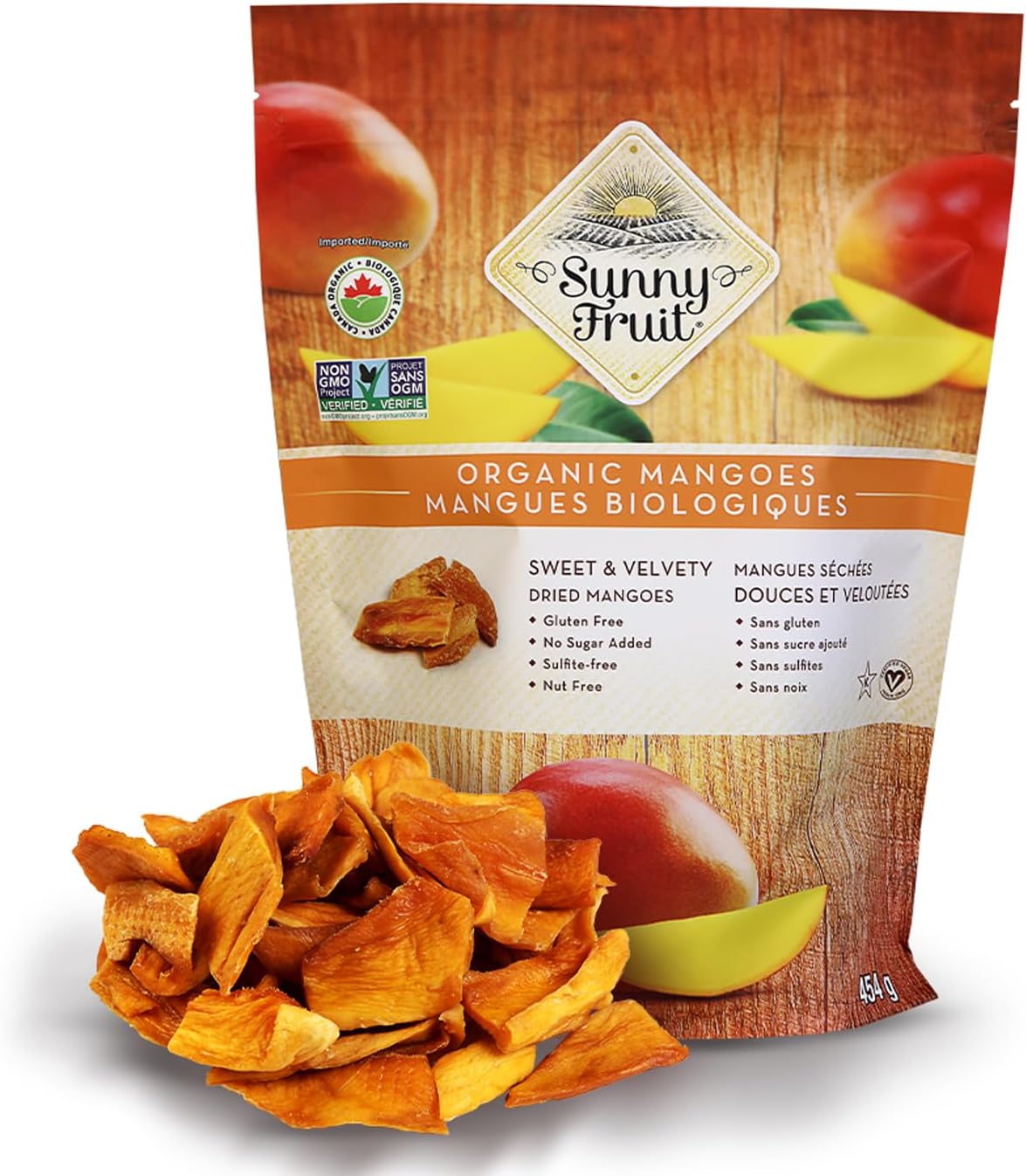 Sunny Fruit Soft Organic Dried Mangoes (454 Grams Bulk Bag) | Healthy Fruit Snacks, Naturally Sweet Tropical Dried Fruit Snack, No Preservatives, No Sugar Added, Gluten Free, Non-GMO