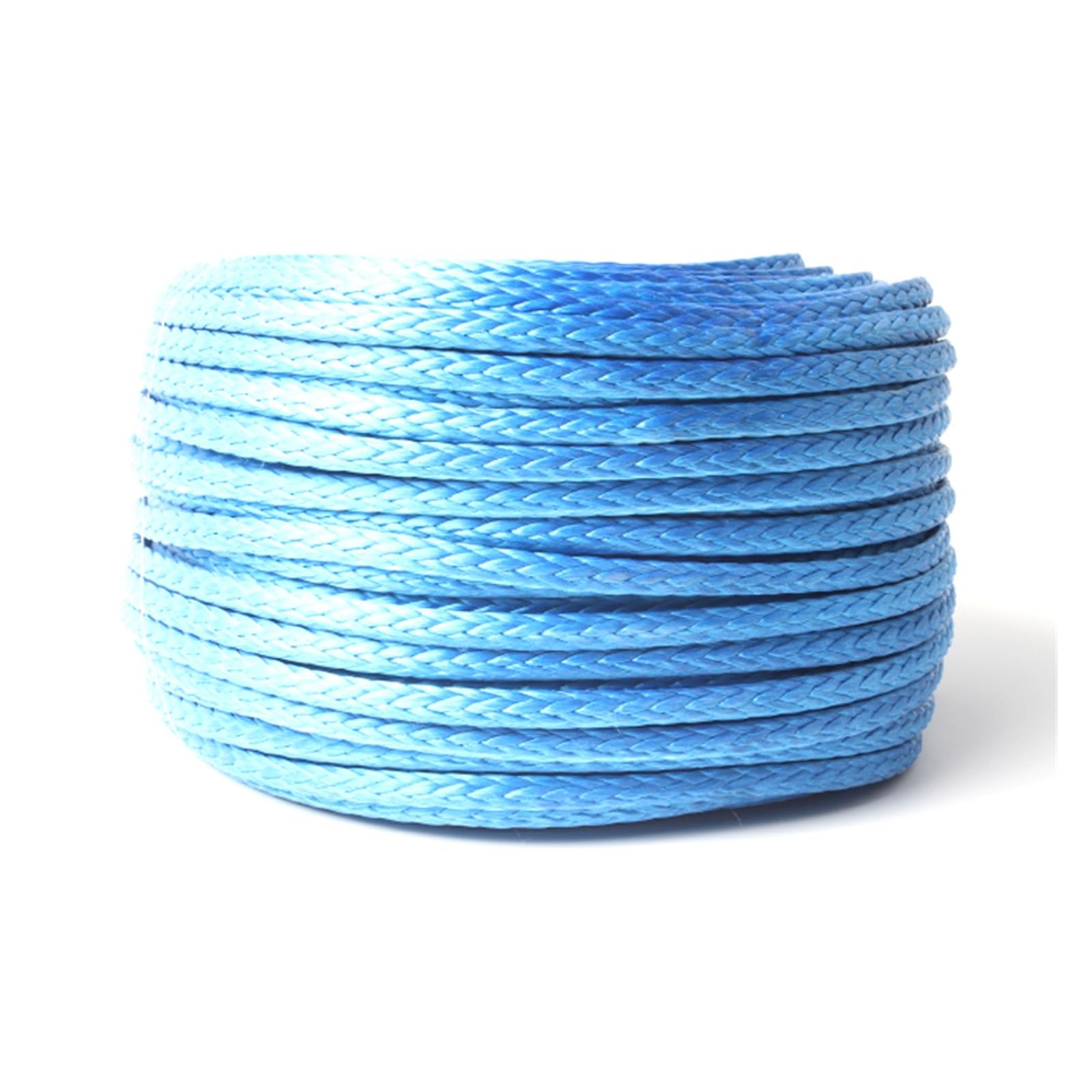 Lina wyciągarki, Syntetyczna lina wyciągarki 2865LBs kabel liniowy pusty warkocz 4mm 5/32 ''10M 12 splotów wciągarka żaglowa liny holownicze(Blue 10m)