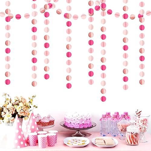 Miniatura 18 de Guirnalda de papel para decoración de fiesta de otoño beige, naranja y rosa, 39 pies, 3D de otoño, bohemio, colgante, para Acción de Gracias