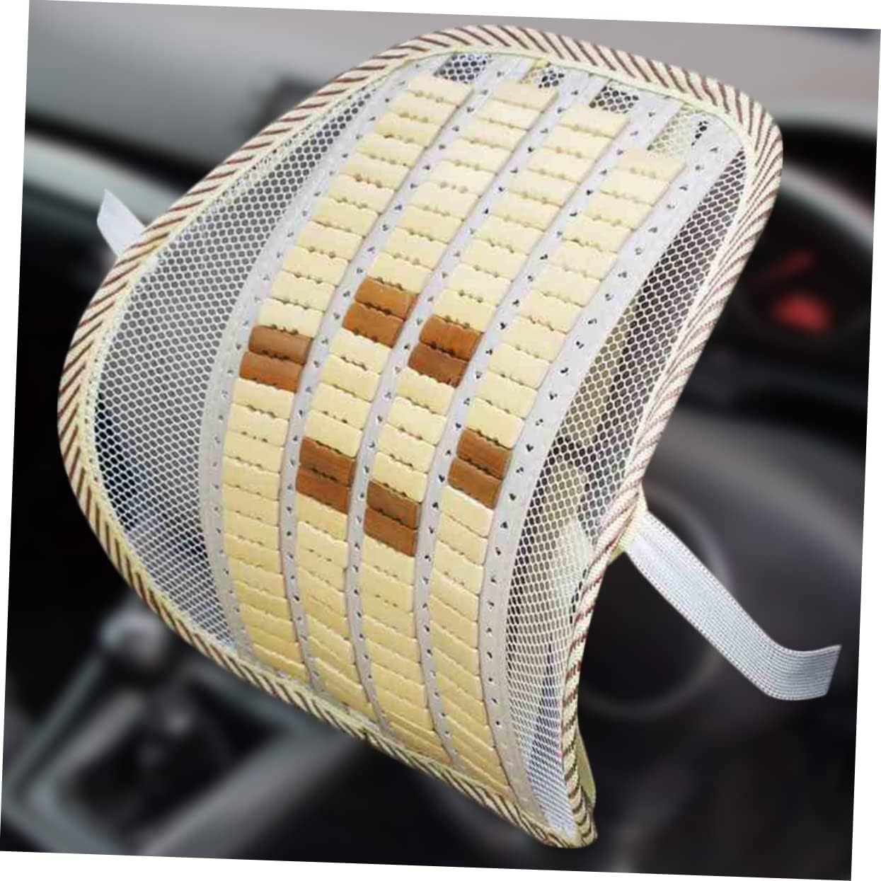 Lumbar Support Pillow for Office Chair Breathable Mesh Back Support Charcoal Waist Pad Belt Fastening