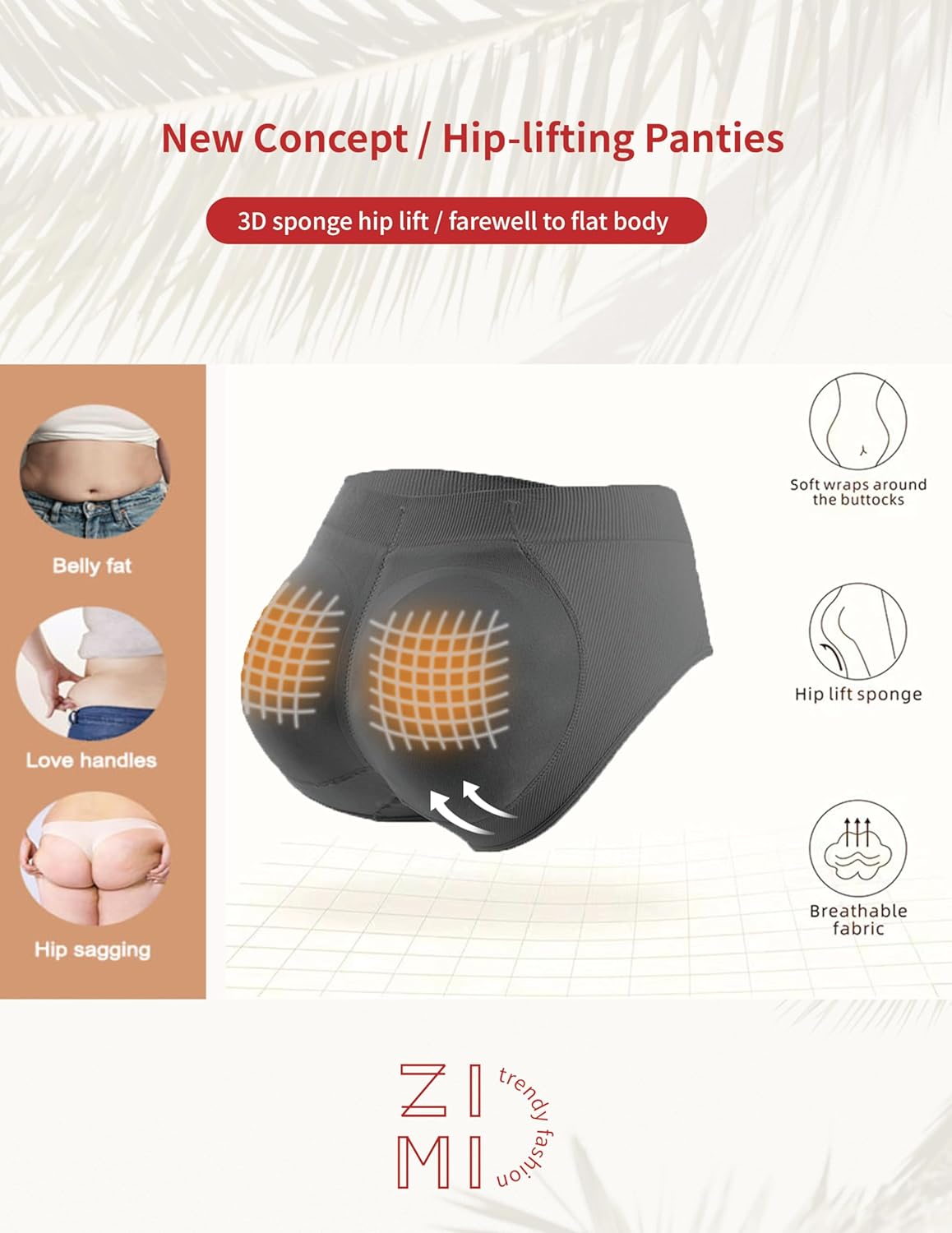 Butt Lifter Panties Underwear for Women with Removable Pads Seamless Booty Pads Hip Enhancer Panty - Image 3